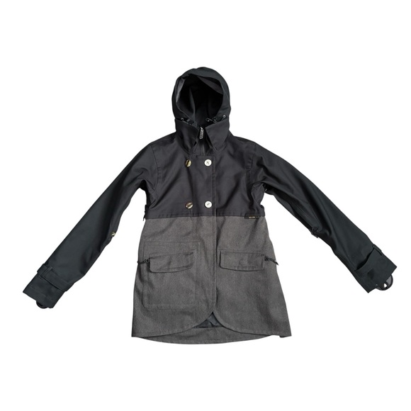 Holden grey and black womens ski/snowboard jacket
